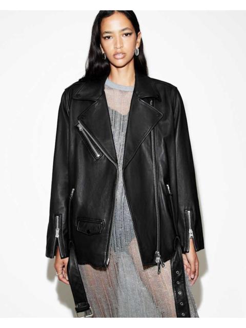 ALLSAINTS BILLIE OVERSIZED LEATHER BIKER JACKET