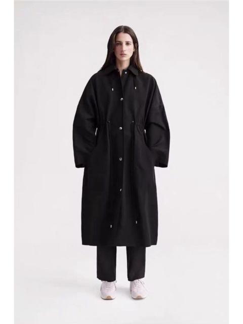 TOTEME TOTEME DRAWSTRING HOODED MID-LENGHT TRENCH COAT