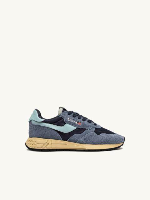 AUTRY REELWIND LOW SNEAKERS IN NYLON SUEDE AND LEATHER COLOR INDIGO AND SPELLBOUND