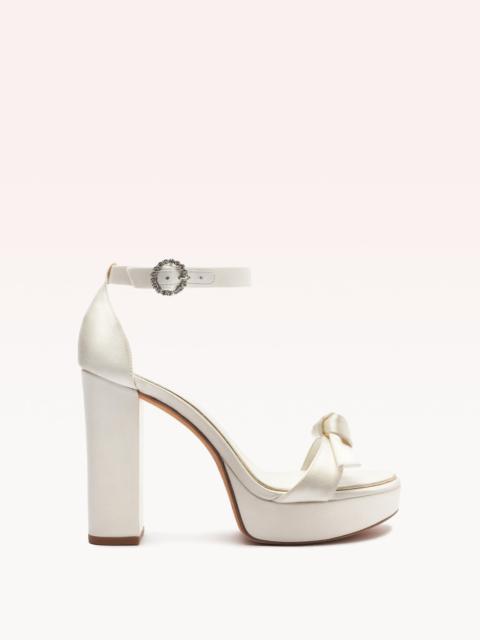 ALEXANDRE BIRMAN CLARITA PLATFORM BRIDAL 120 SATIN BIANCO