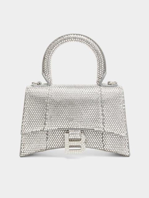 BALENCIAGA Hourglass XS Strassed Top-Handle Bag