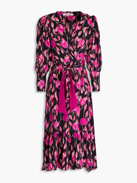 DIANE VON FURSTENBERG Blade printed crepe midi wrap dress
