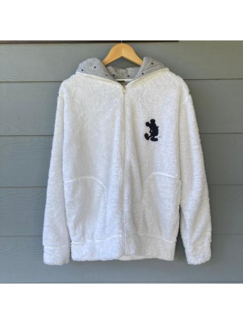 Other Designers Vintage Mickey Mouse White Full Zip Fleece