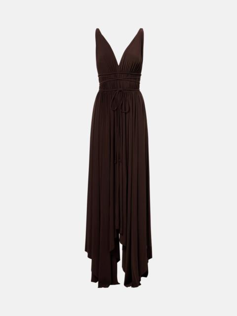 NORMA KAMALI Goddess pleated jersey maxi dress