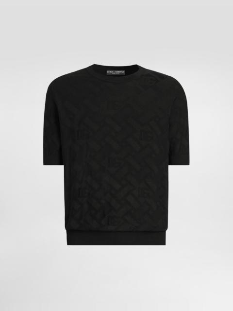 Dolce & Gabbana Micro-dot stitch silk pullover