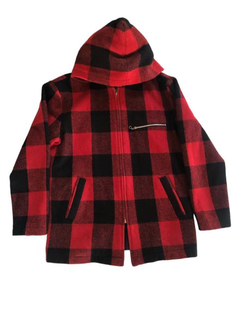 Dry Bones Check Tartan Parkas Wool Jacket