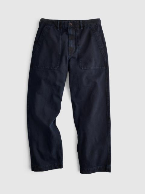 Madewell Fatigue Pants in Indigo Herringbone