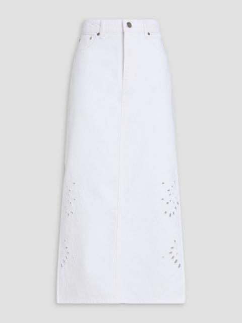 DEREK LAM 10 CROSBY Violet denim midi skirt