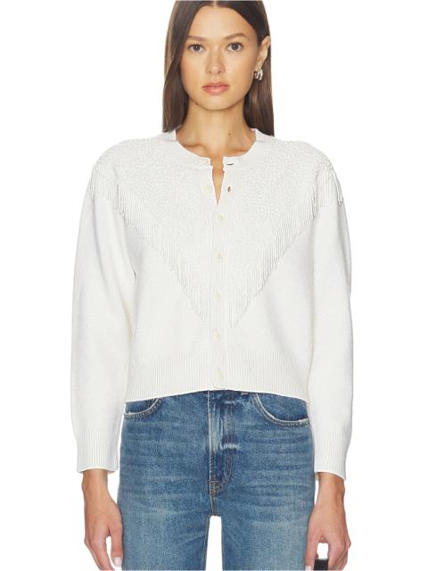 THE GREAT. The Beaded Fringe Cardigan