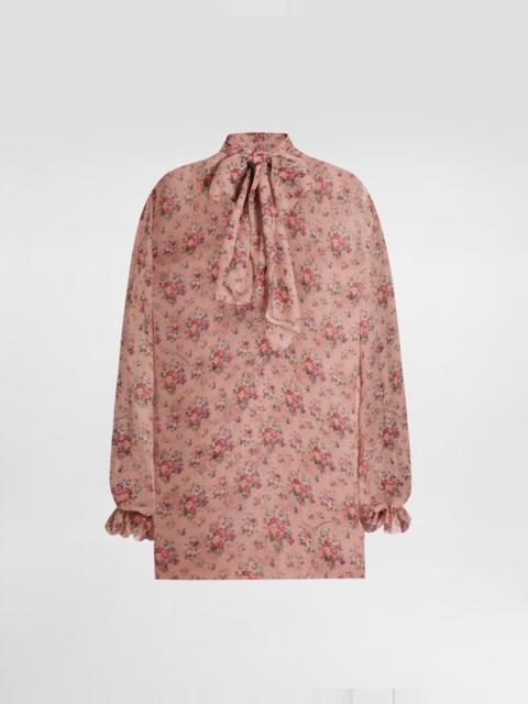Dolce & Gabbana Small flower bouquets-print chiffon top
