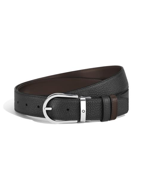 Montblanc HORSESHOE 35 MM REVERSIBLE BELT IN GRAIN LEATHER