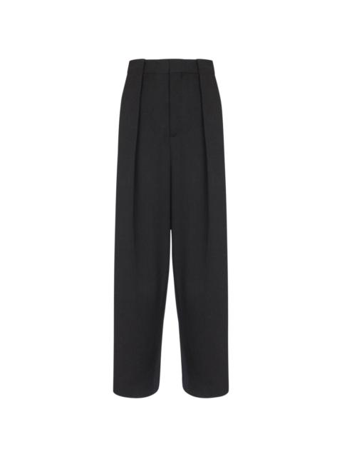 pleated grain de poudre trousers