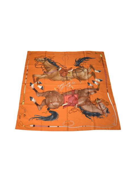 Hermès Hermes Grand Galop Carre 90 Scarf Orange
