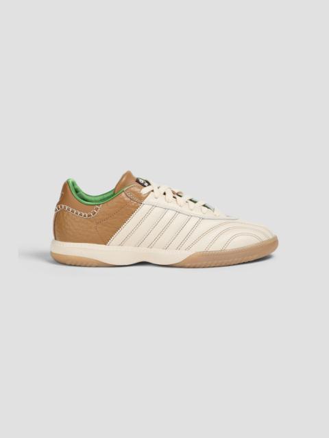 adidas Samba quilted smooth and pebbled-leather sneakers