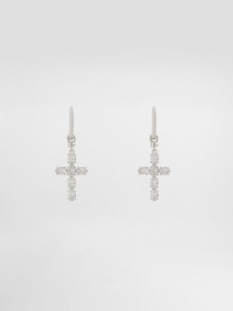 Dolce & Gabbana Creole earrings with crystal cross