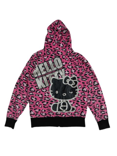 Other Designers Vintage - HELLO KITTY JAPANESE LEOPARD PINK ZIP HOODIE