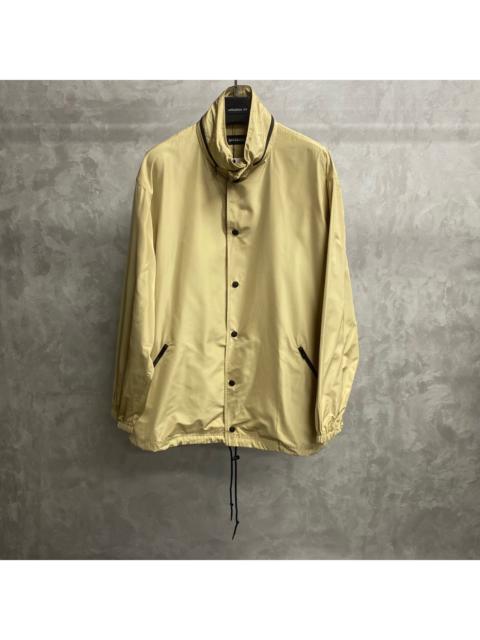 BALENCIAGA Balenciaga Khaki Windbreaker Jacket with Back Logo Print
