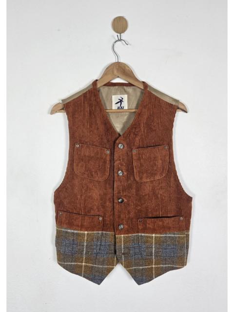 Other Designers Vintage Hai Sporting Gear corduroy plaid panel vest