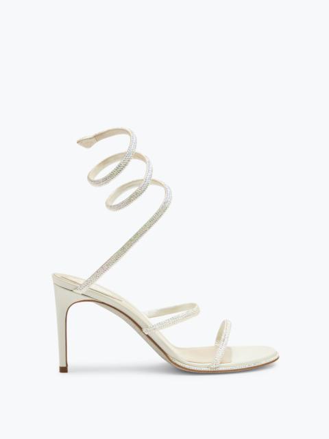 RENE CAOVILLA CLEO WHITE SANDAL 80