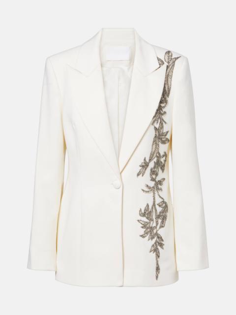 COSTARELLOS Lesia embellished wool-blend blazer