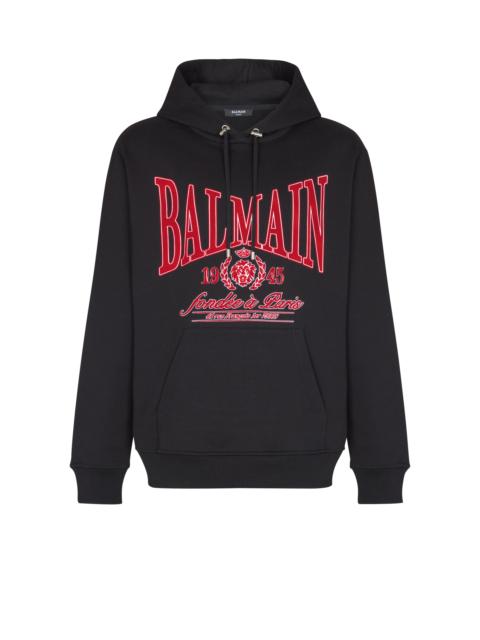 Balmain Flocked Balmain College hoodie