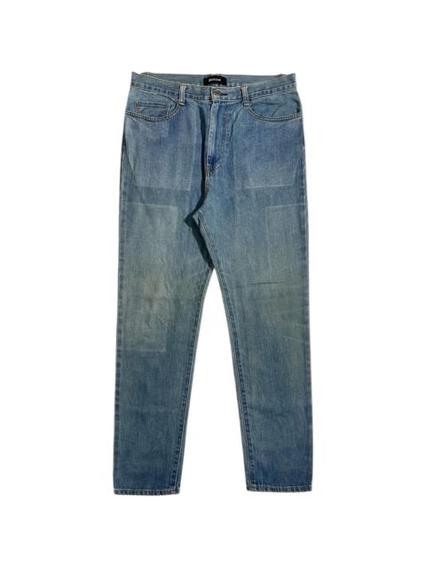 Japanese Brand - Zucca Indigo Dye Acid Wash Style Skinny Denim Jean