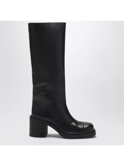 Miu Miu Miu Miu Black Leather Boots Women