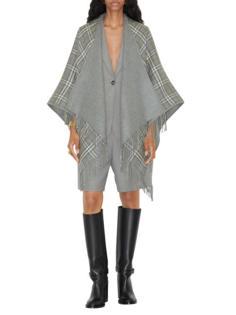 Burberry Vintage Check Wool Cape