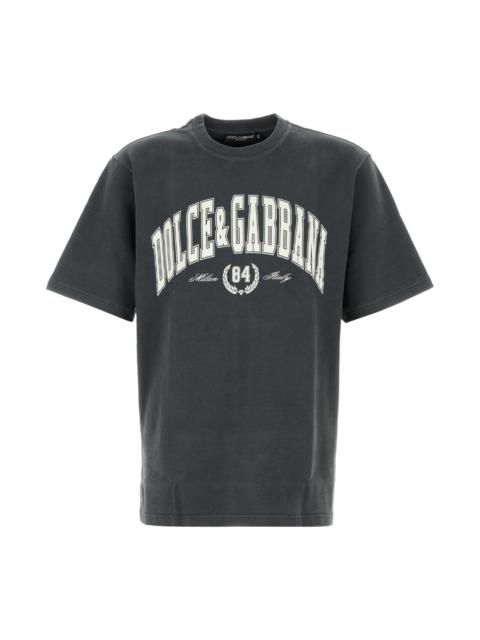 Dolce & Gabbana Charcoal Cotton T-shirt