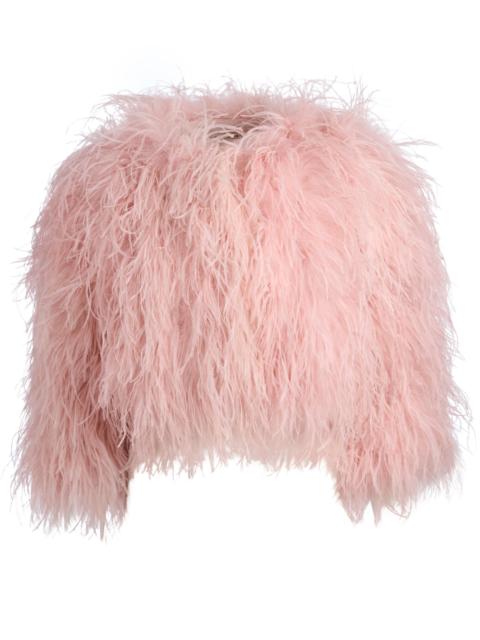 Alice + Olivia KIDMAN FEATHERED JACKET