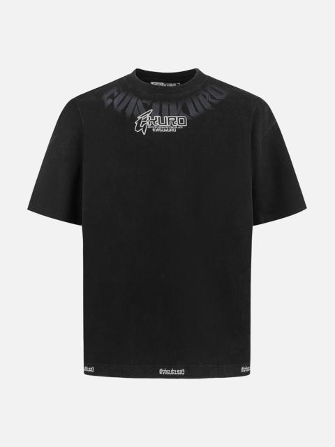 EVISU Logo embroidery Oversized Washed T-Shirt