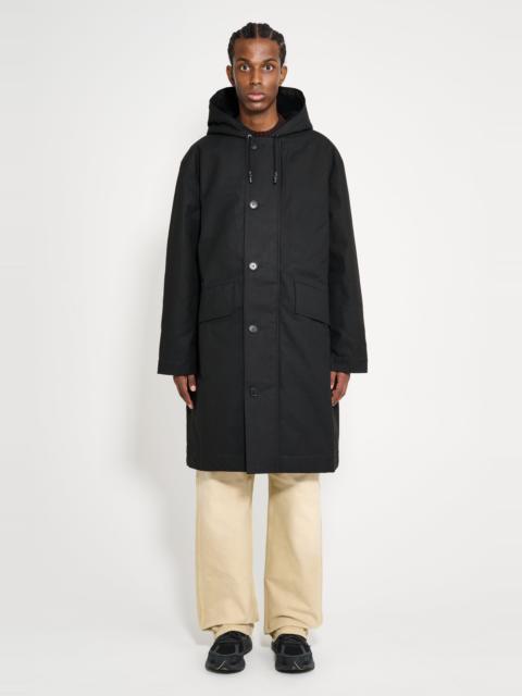 MARGARET HOWELL MARGARET HOWELL MHL HOODED DECK PARKA DRY COTTON CANVAS BLACK