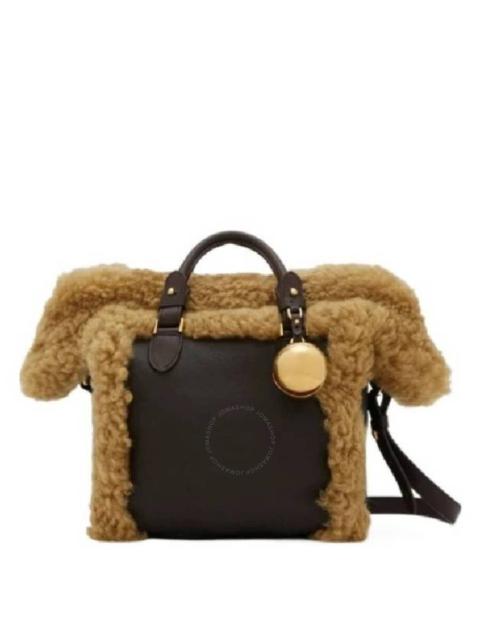 Burberry Burberry Small Shield Shearling Tote Bag