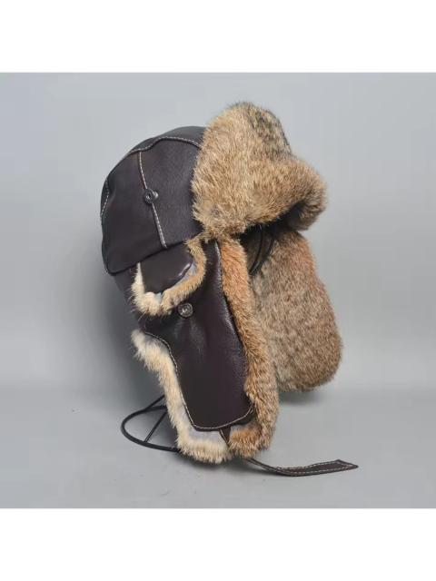 Other Designers Japanese Brand - 🔥 Size M Brown Leather & Faux Fur Trapper Hat