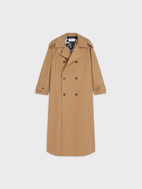 CELINE Celine Long Trench Coat In Wool And Cotton