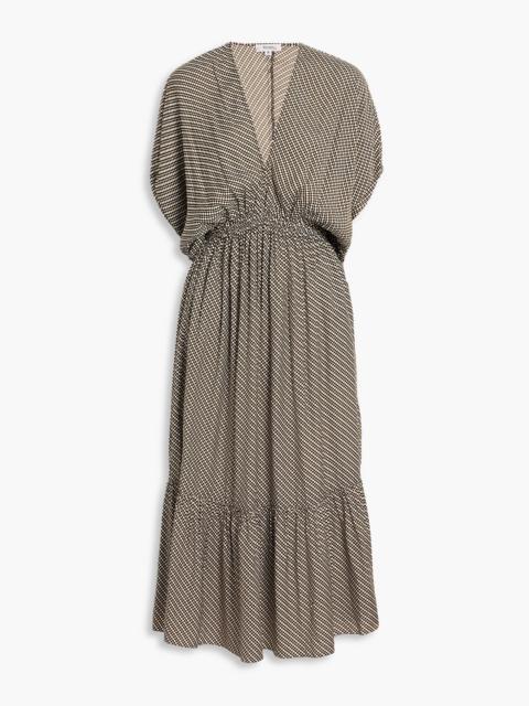 lemlem Printed crepe de chine midi dress