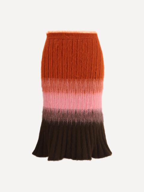 FENDI Mohair and Wool Midi Skirt