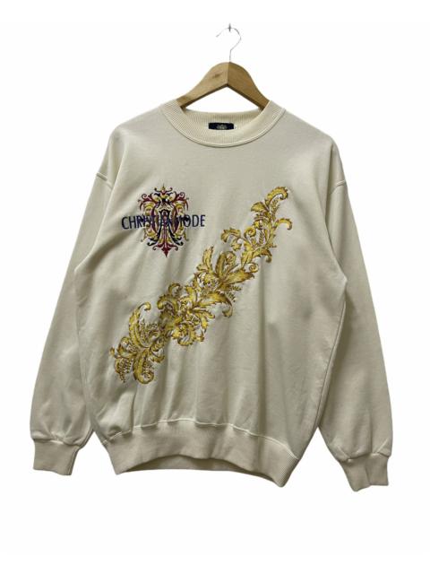 Other Designers Vintage - Vintage Christian Mode Embroidered Sweatshirt Cream