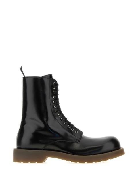 Jil Sander Black leather ankle boots