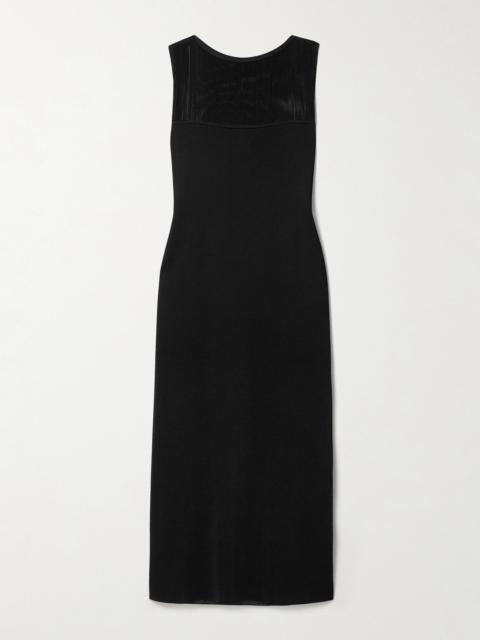 KHAITE Ruslan Fringed Knitted Maxi Dress
