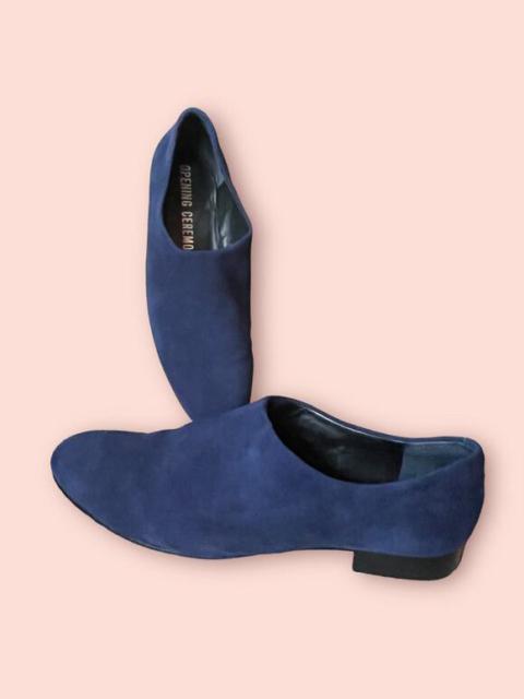 Other Designers Opening Ceremony WOMENS Charley Navy Blue Suede Slip On Flats Shoes Size 39 8.5