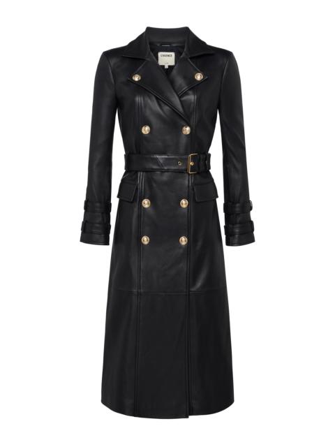 L'AGENCE Celina Leather Trench Coat