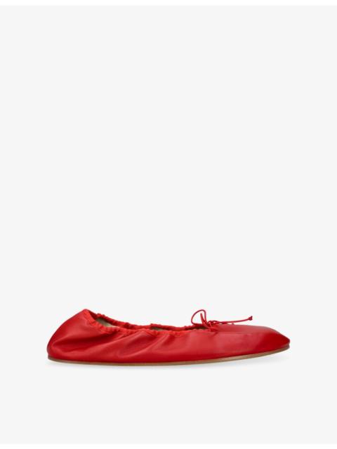 The Row Round Leather Ballet Flats