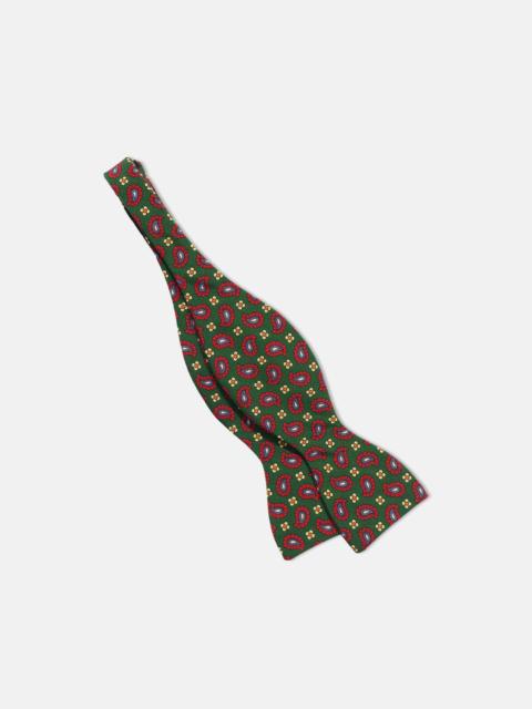 J. PRESS MADE-IN-ENGLAND GREEN & RED PAISLEY IRISH POPLIN BOW TIE