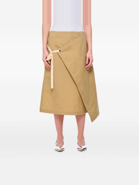 asymmetric midi skirt