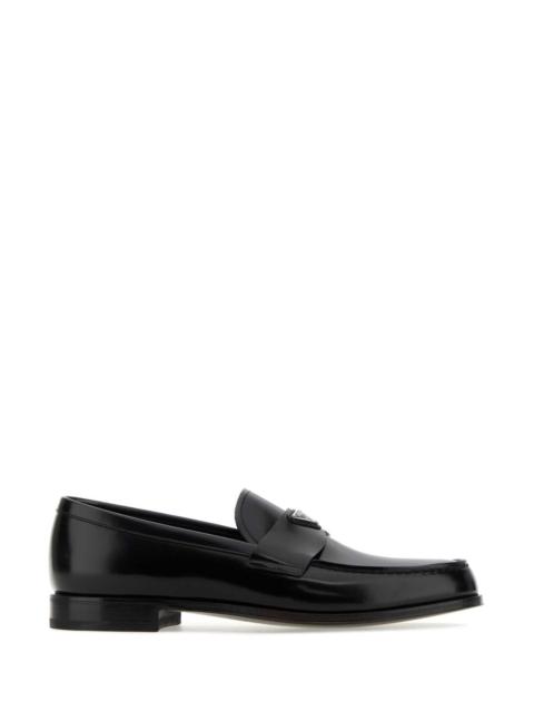 Prada Prada Men Black Leather Loafers