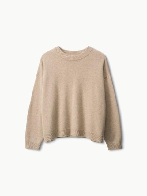 STAUD STAUD SERRANO CASHMERE RELAXED CREW STONE