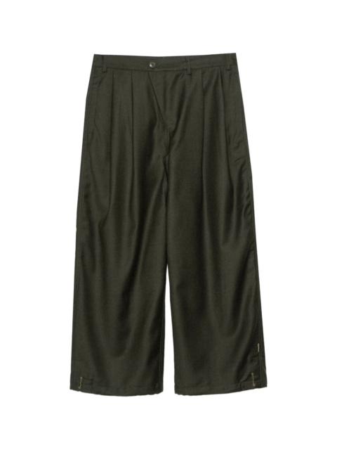 MAHARISHI PLEATED WIDE-LEG TROUSERS