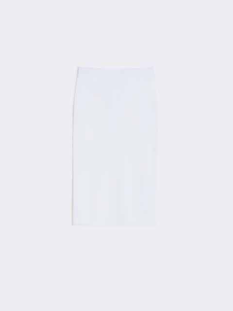 Max Mara Stretch viscose yarn sheath dress - OPTICAL WHITE