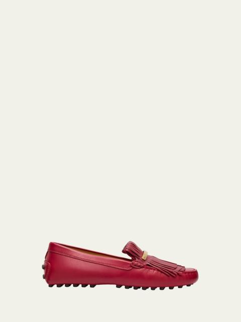 Tod's Nappa Leather Fringe Driving Shoes